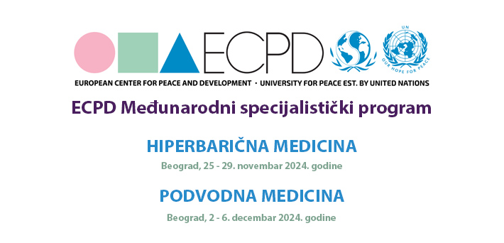 ECPD Međunarodni specijalistički program Hiperbarična medicina i Podvodna medicina